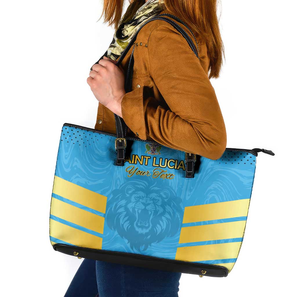 Custom Saint Lucia Cricket Leather Tote Bag Go Beinspired