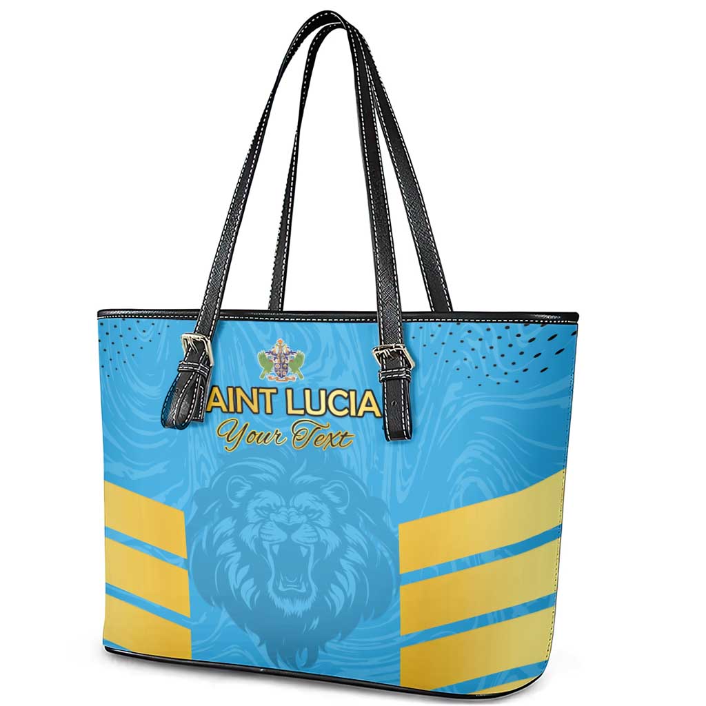 Custom Saint Lucia Cricket Leather Tote Bag Go Beinspired