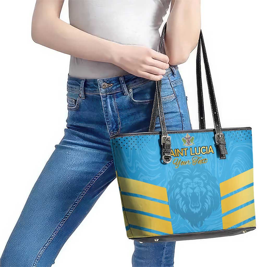 Custom Saint Lucia Cricket Leather Tote Bag Go Beinspired