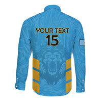 Custom Saint Lucia Cricket Long Sleeve Button Shirt Go Beinspired