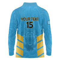 Custom Saint Lucia Cricket Long Sleeve Polo Shirt Go Beinspired