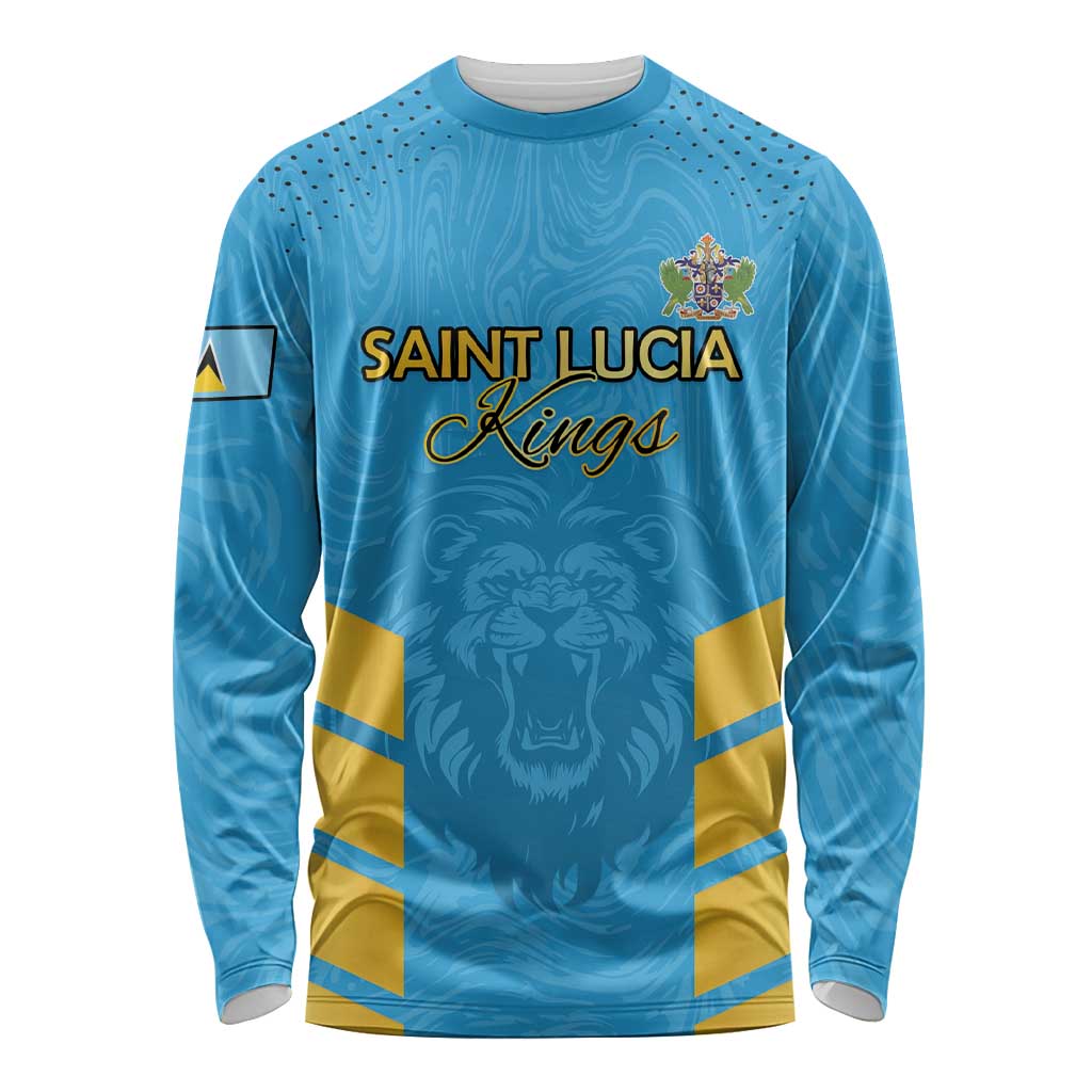 Custom Saint Lucia Cricket Long Sleeve Shirt Go Beinspired
