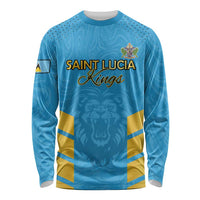 Custom Saint Lucia Cricket Long Sleeve Shirt Go Beinspired