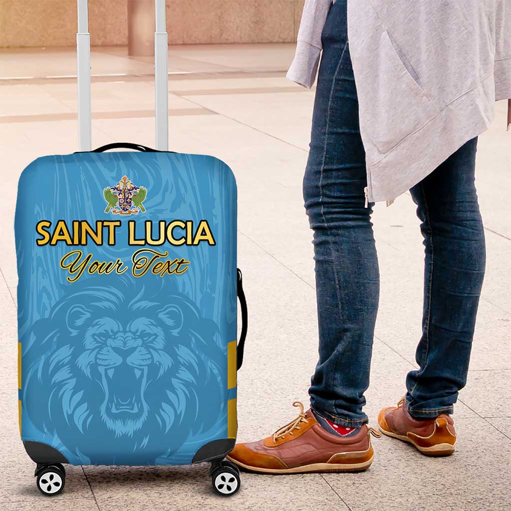 Custom Saint Lucia Cricket Luggage Cover Go Beinspired