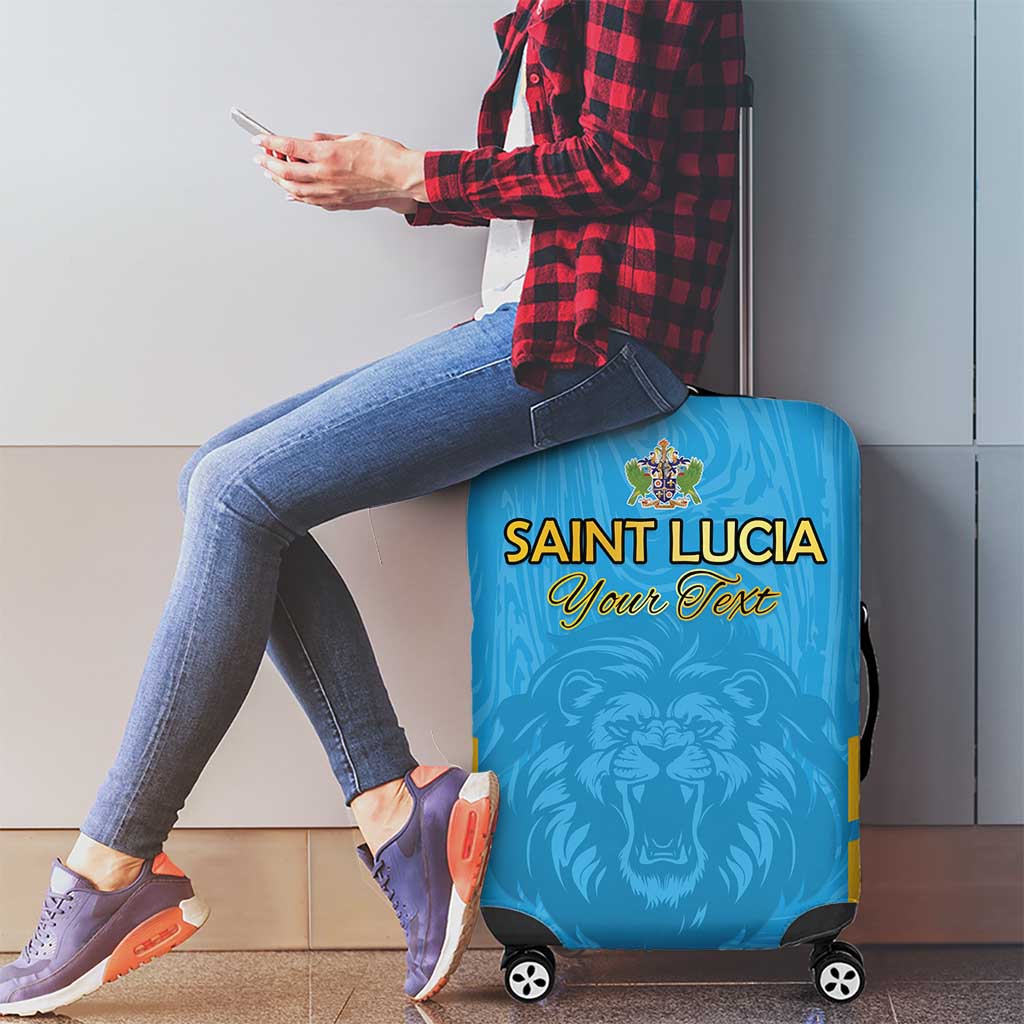 Custom Saint Lucia Cricket Luggage Cover Go Beinspired