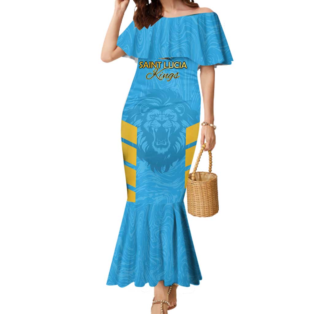 Custom Saint Lucia Cricket Mermaid Dress Go Beinspired