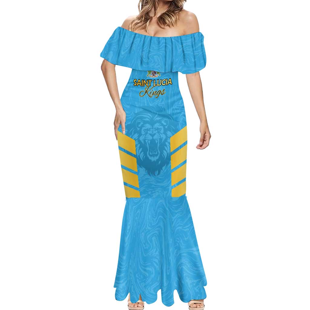 Custom Saint Lucia Cricket Mermaid Dress Go Beinspired