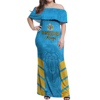 Custom Saint Lucia Cricket Off Shoulder Maxi Dress Go Beinspired