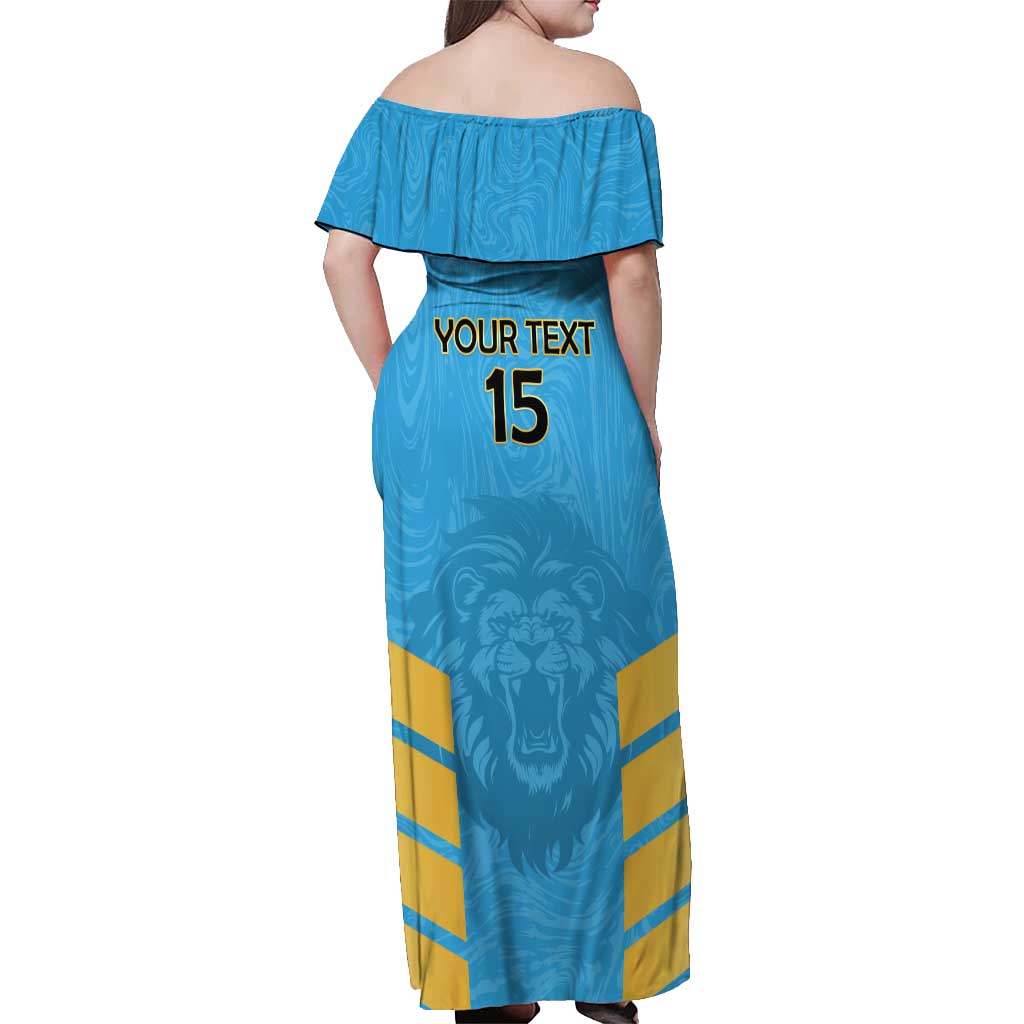 Custom Saint Lucia Cricket Off Shoulder Maxi Dress Go Beinspired