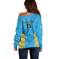 Custom Saint Lucia Cricket Off Shoulder Sweater Go Beinspired