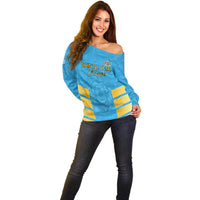 Custom Saint Lucia Cricket Off Shoulder Sweater Go Beinspired