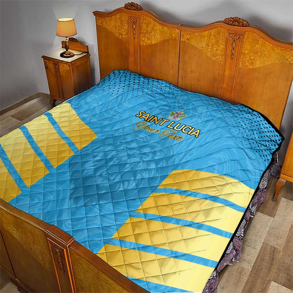Custom Saint Lucia Cricket Quilt Go Beinspired