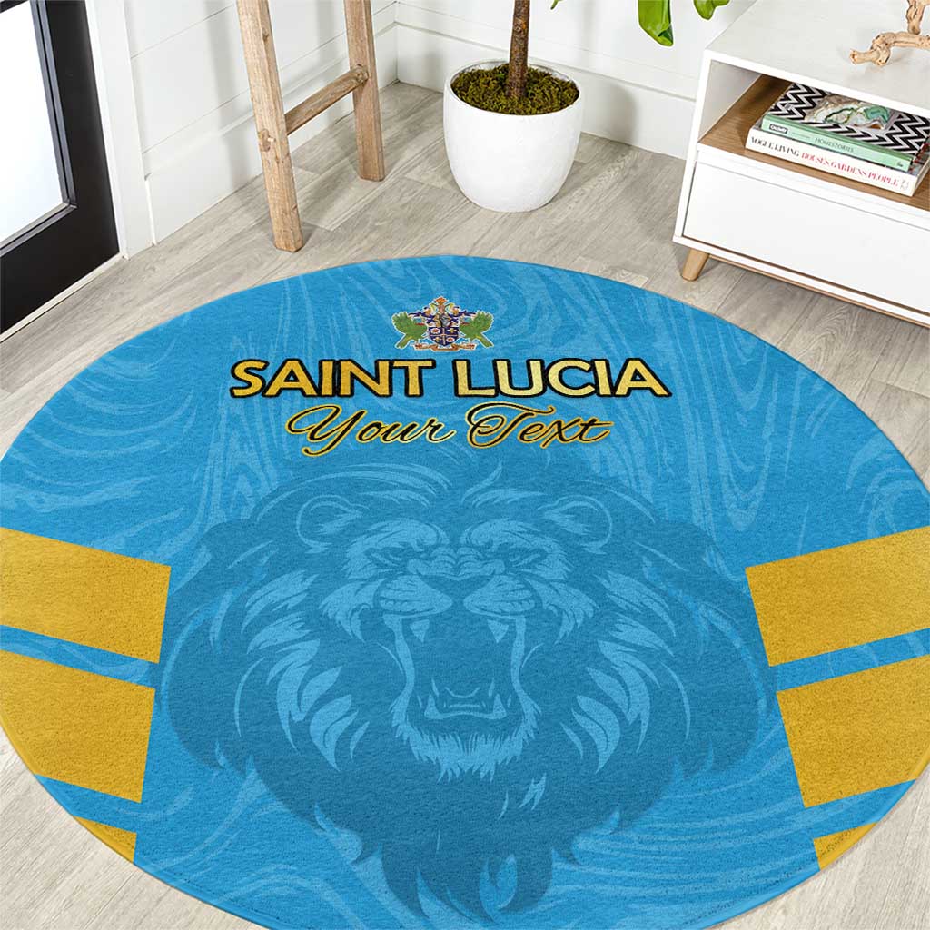 Custom Saint Lucia Cricket Round Carpet Go Beinspired