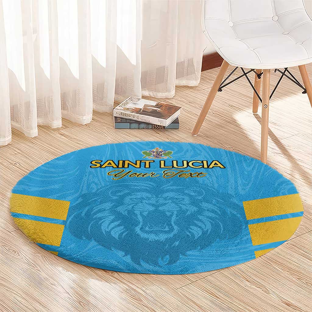 Custom Saint Lucia Cricket Round Carpet Go Beinspired
