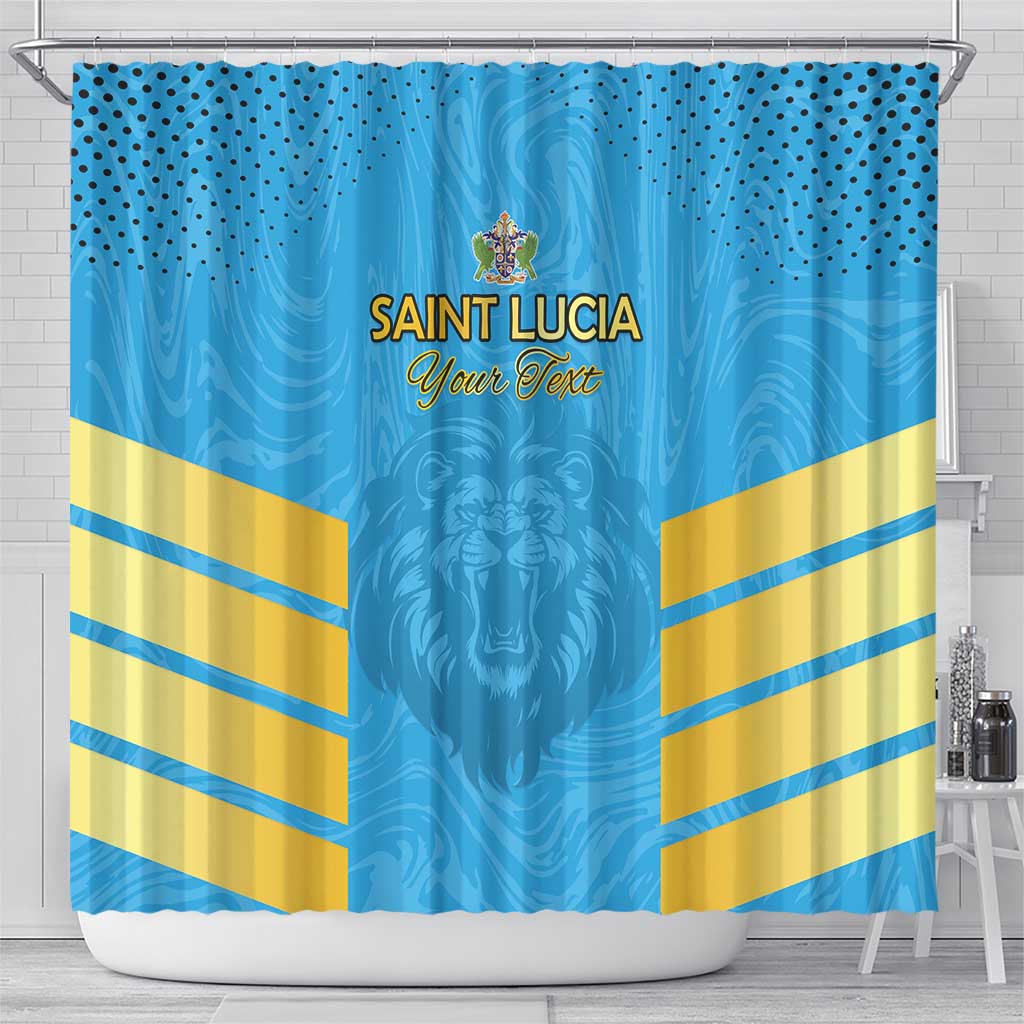 Custom Saint Lucia Cricket Shower Curtain Go Beinspired