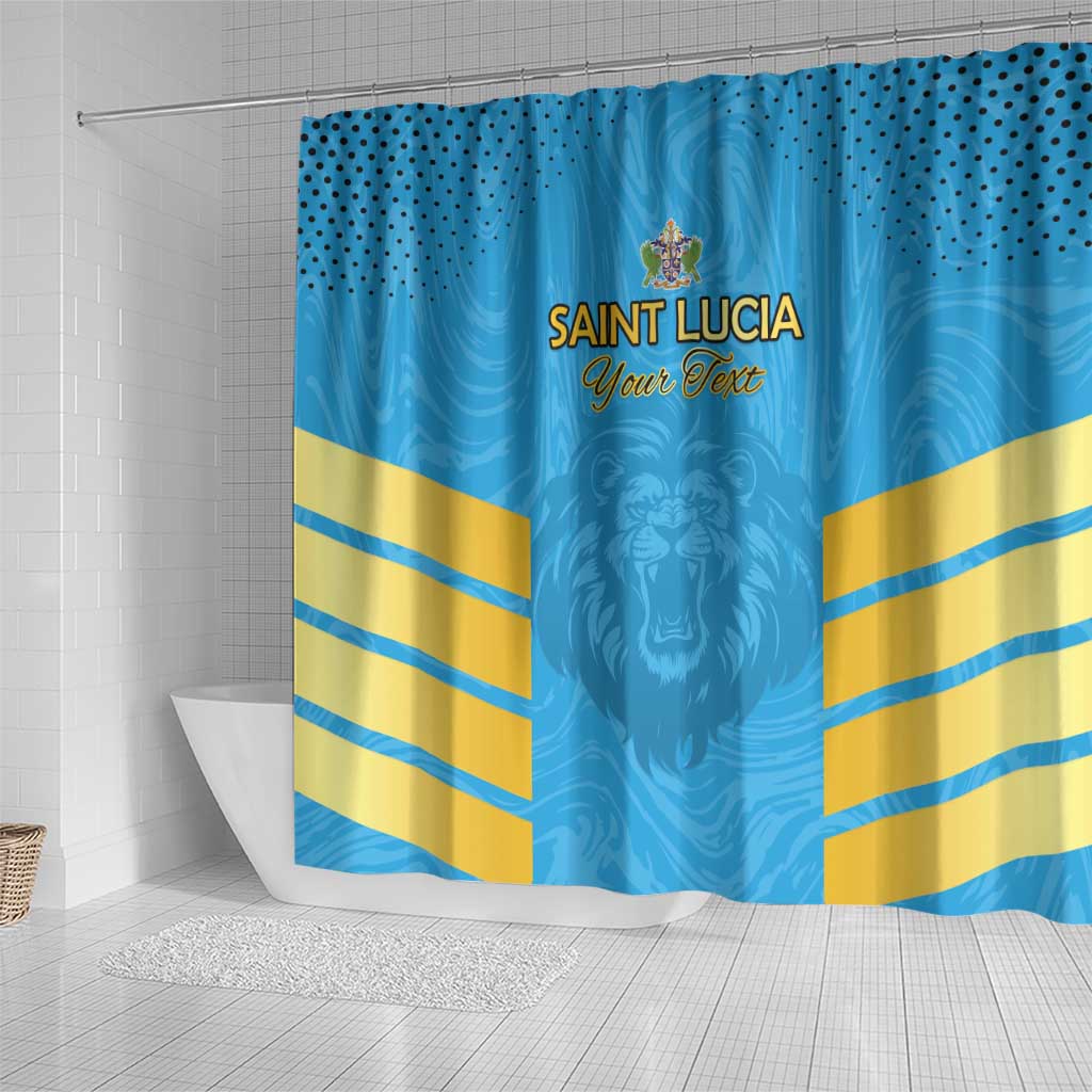 Custom Saint Lucia Cricket Shower Curtain Go Beinspired