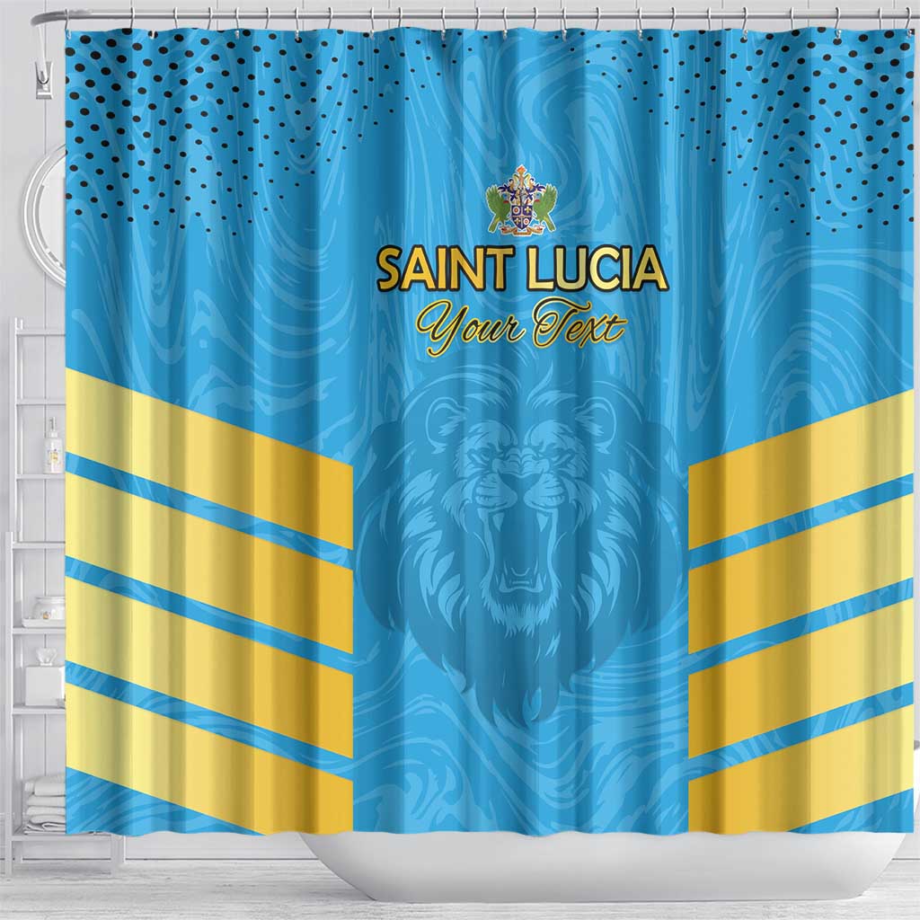 Custom Saint Lucia Cricket Shower Curtain Go Beinspired