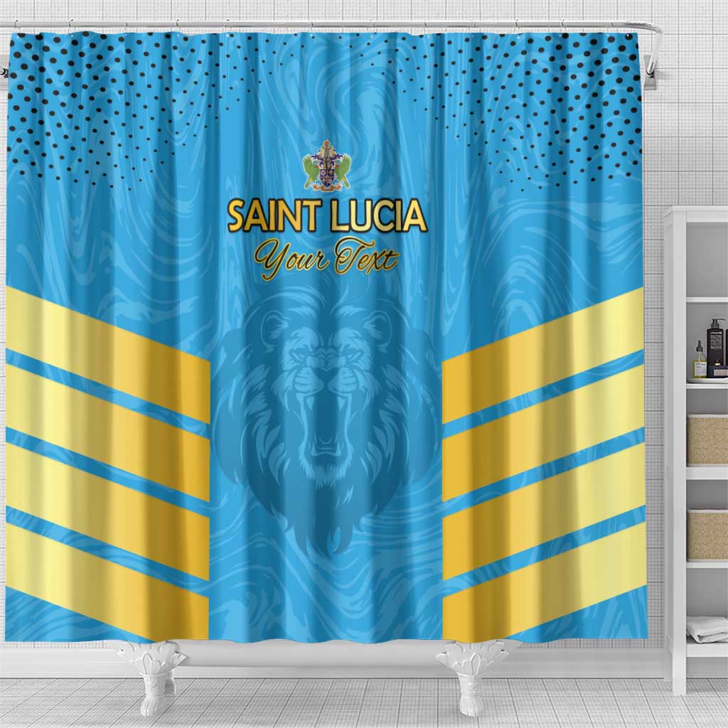 Custom Saint Lucia Cricket Shower Curtain Go Beinspired