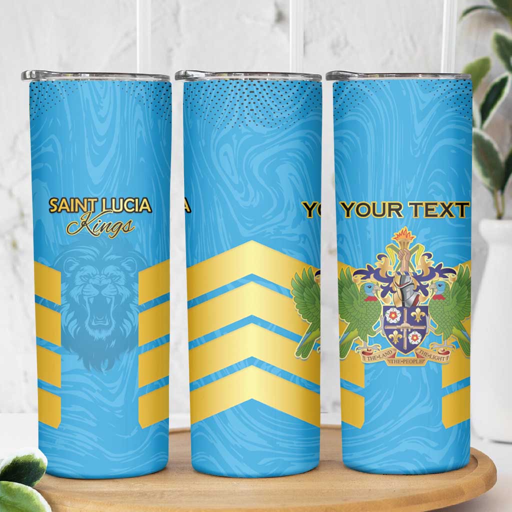 Custom Saint Lucia Cricket Skinny Tumbler Go Beinspired