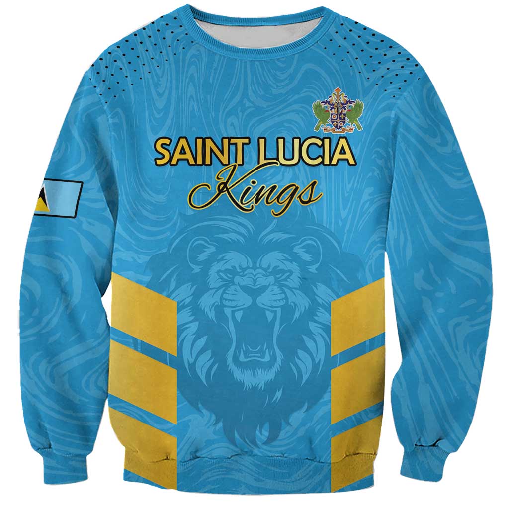 Custom Saint Lucia Cricket Sweatshirt Go Beinspired