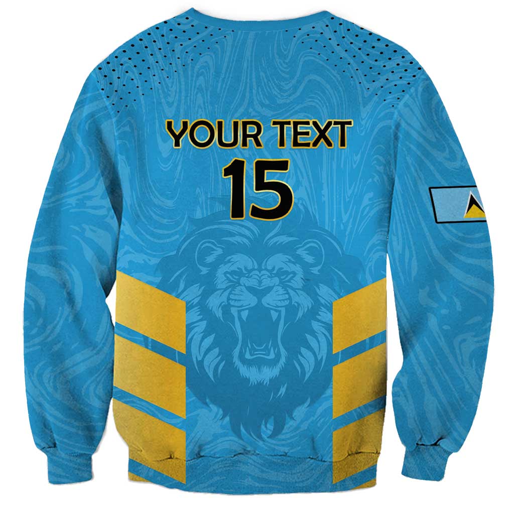 Custom Saint Lucia Cricket Sweatshirt Go Beinspired