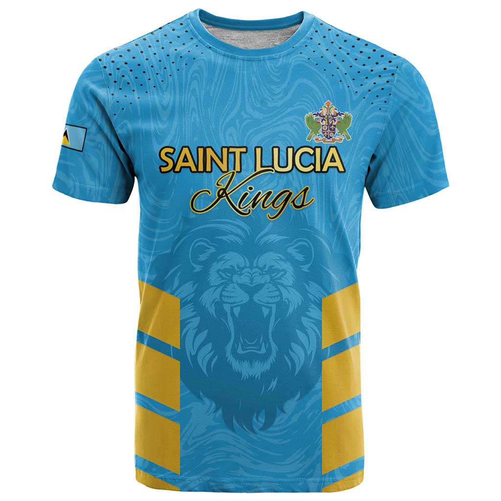 Custom Saint Lucia Cricket T Shirt Go Beinspired
