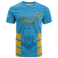 Custom Saint Lucia Cricket T Shirt Go Beinspired