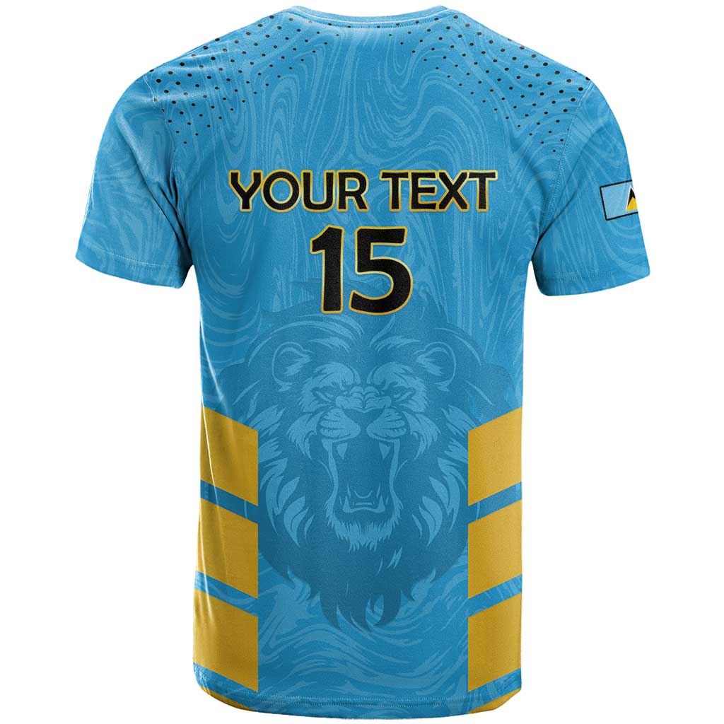 Custom Saint Lucia Cricket T Shirt Go Beinspired
