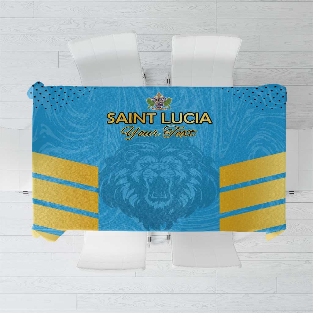 Custom Saint Lucia Cricket Tablecloth Go Beinspired