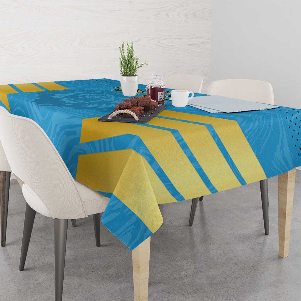 Custom Saint Lucia Cricket Tablecloth Go Beinspired