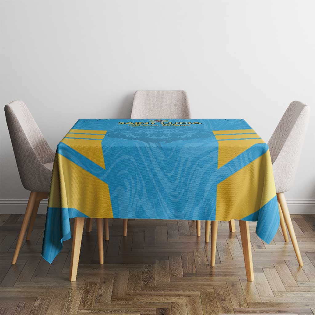 Custom Saint Lucia Cricket Tablecloth Go Beinspired