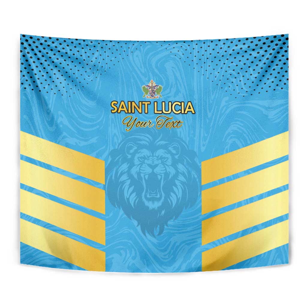 Custom Saint Lucia Cricket Tapestry Go Beinspired