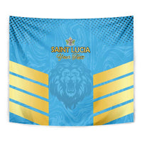 Custom Saint Lucia Cricket Tapestry Go Beinspired
