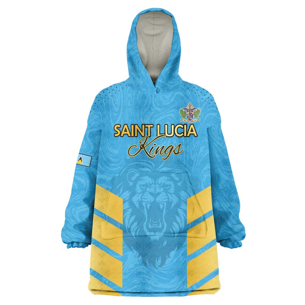 Custom Saint Lucia Cricket Wearable Blanket Hoodie Go Beinspired
