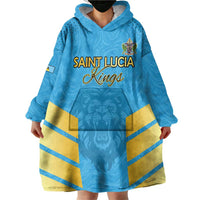 Custom Saint Lucia Cricket Wearable Blanket Hoodie Go Beinspired