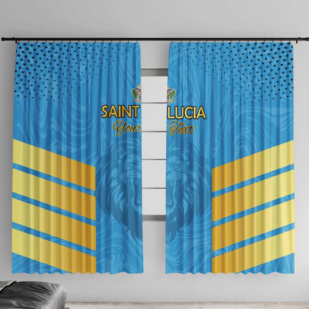 Custom Saint Lucia Cricket Window Curtain Go Beinspired