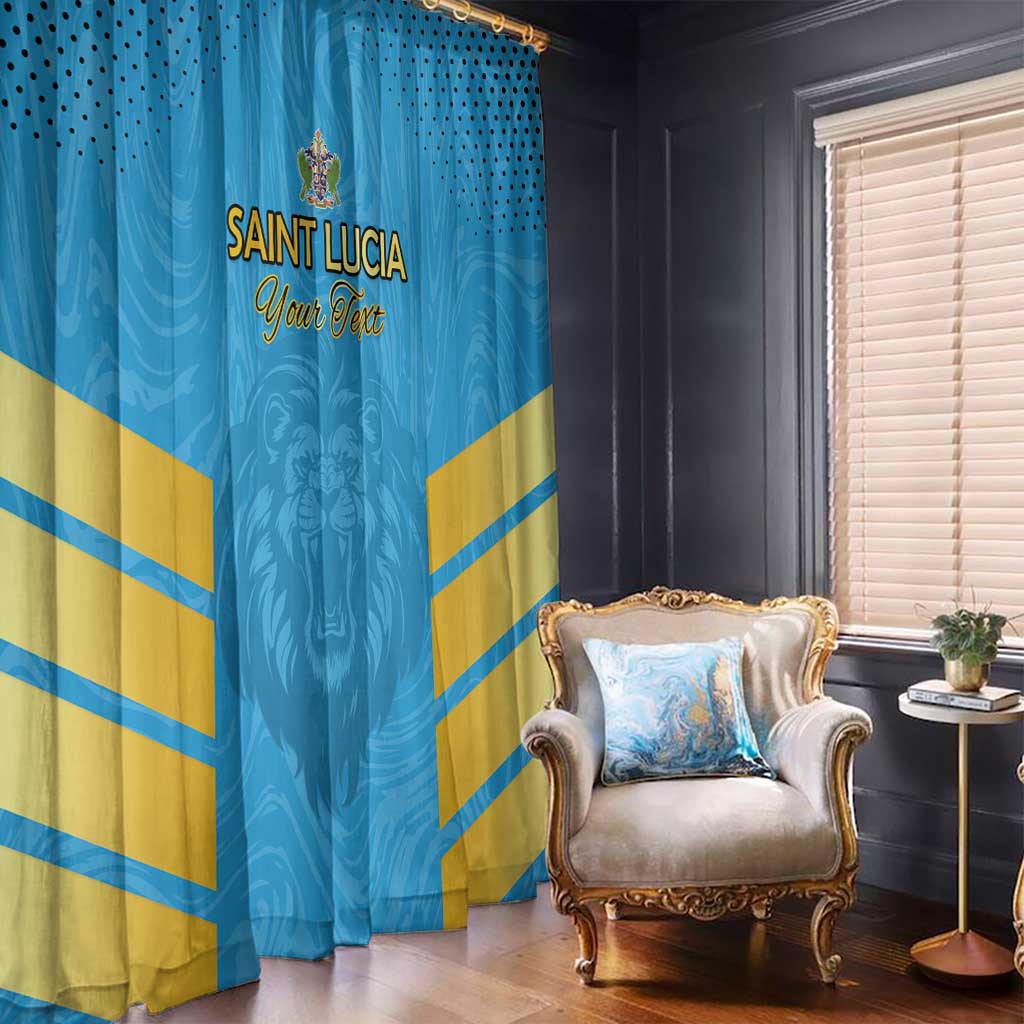 Custom Saint Lucia Cricket Window Curtain Go Beinspired