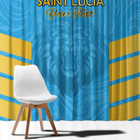 Custom Saint Lucia Cricket Window Curtain Go Beinspired