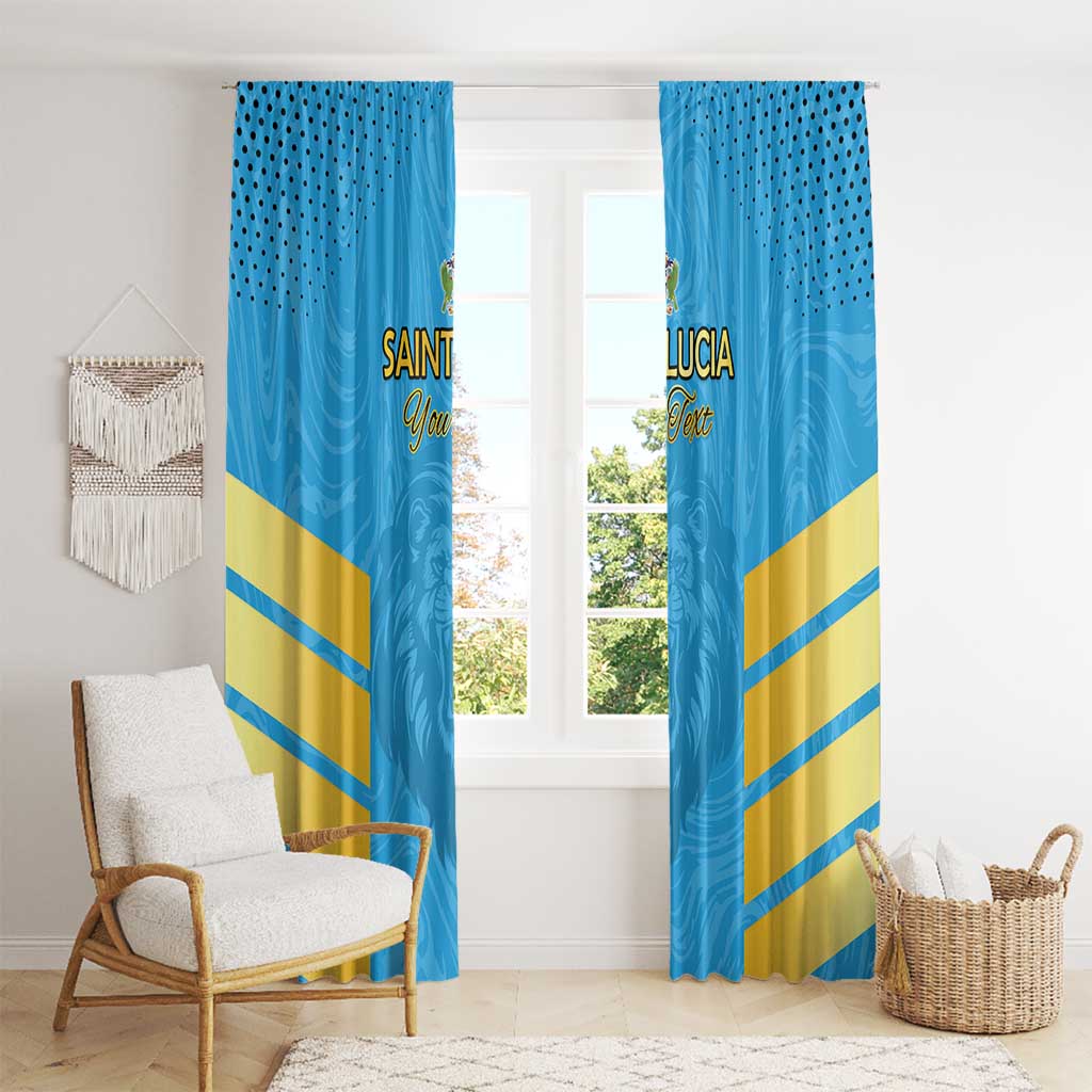 Custom Saint Lucia Cricket Window Curtain Go Beinspired