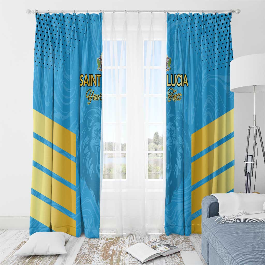 Custom Saint Lucia Cricket Window Curtain Go Beinspired