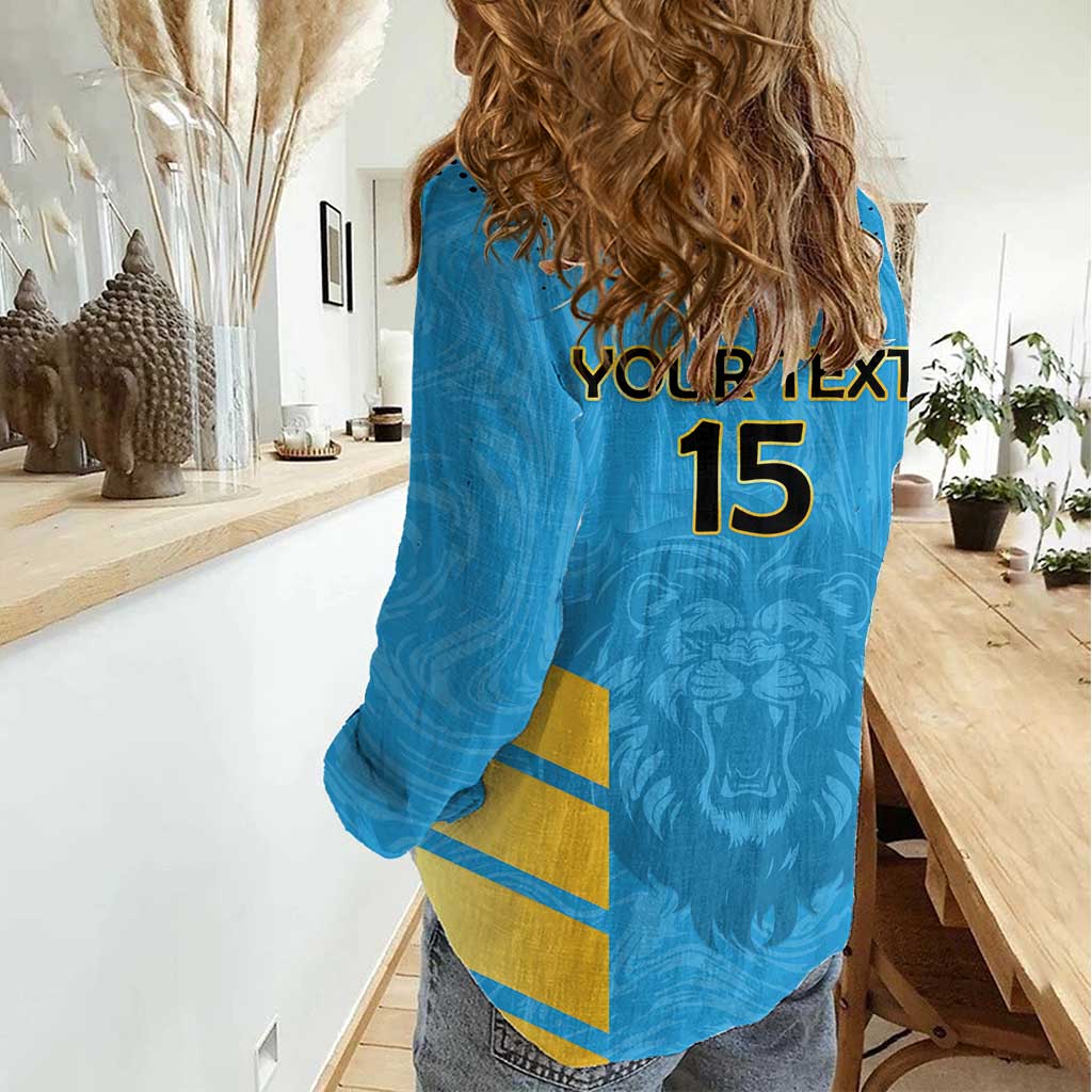 Custom Saint Lucia Cricket Women Casual Shirt Go Beinspired