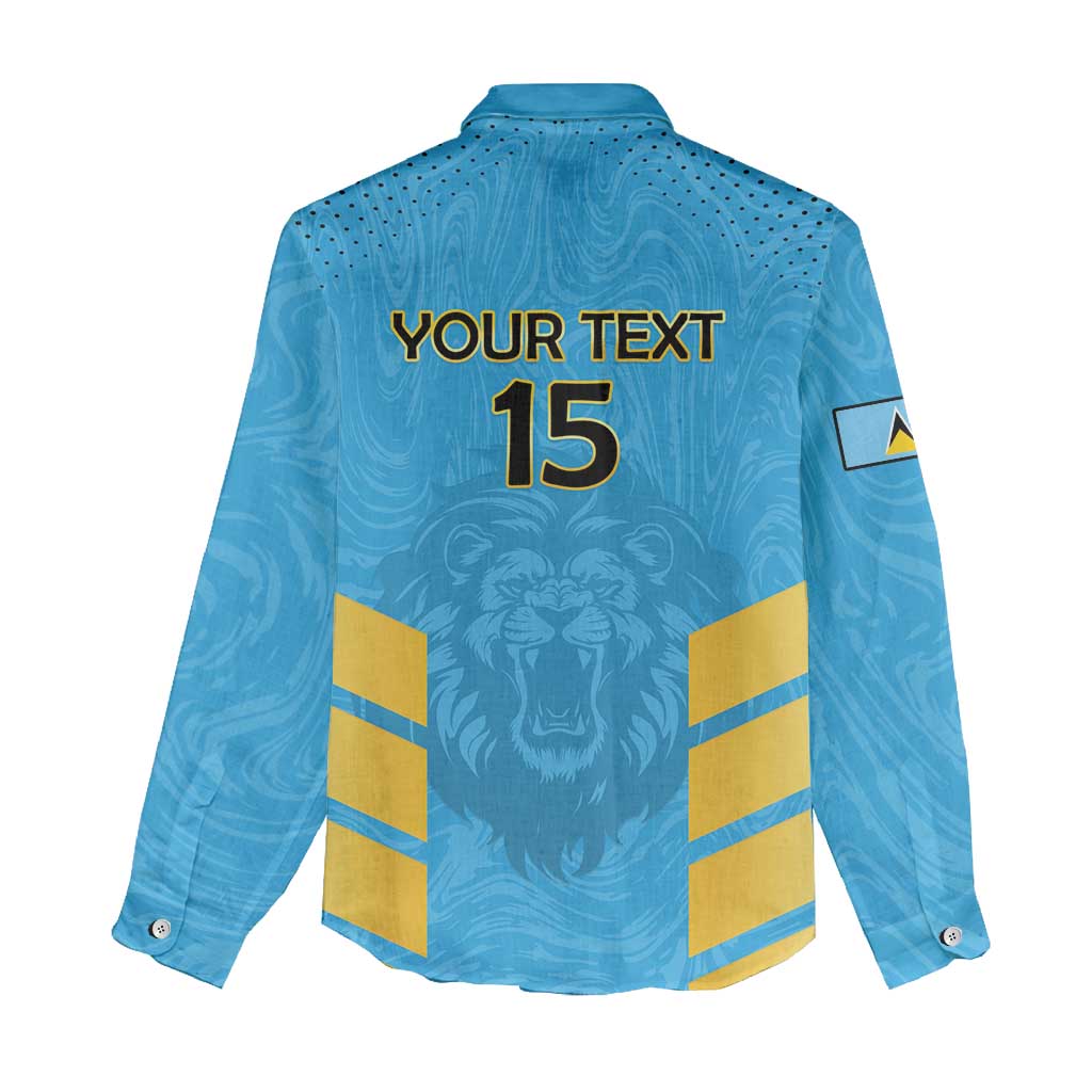 Custom Saint Lucia Cricket Women Casual Shirt Go Beinspired