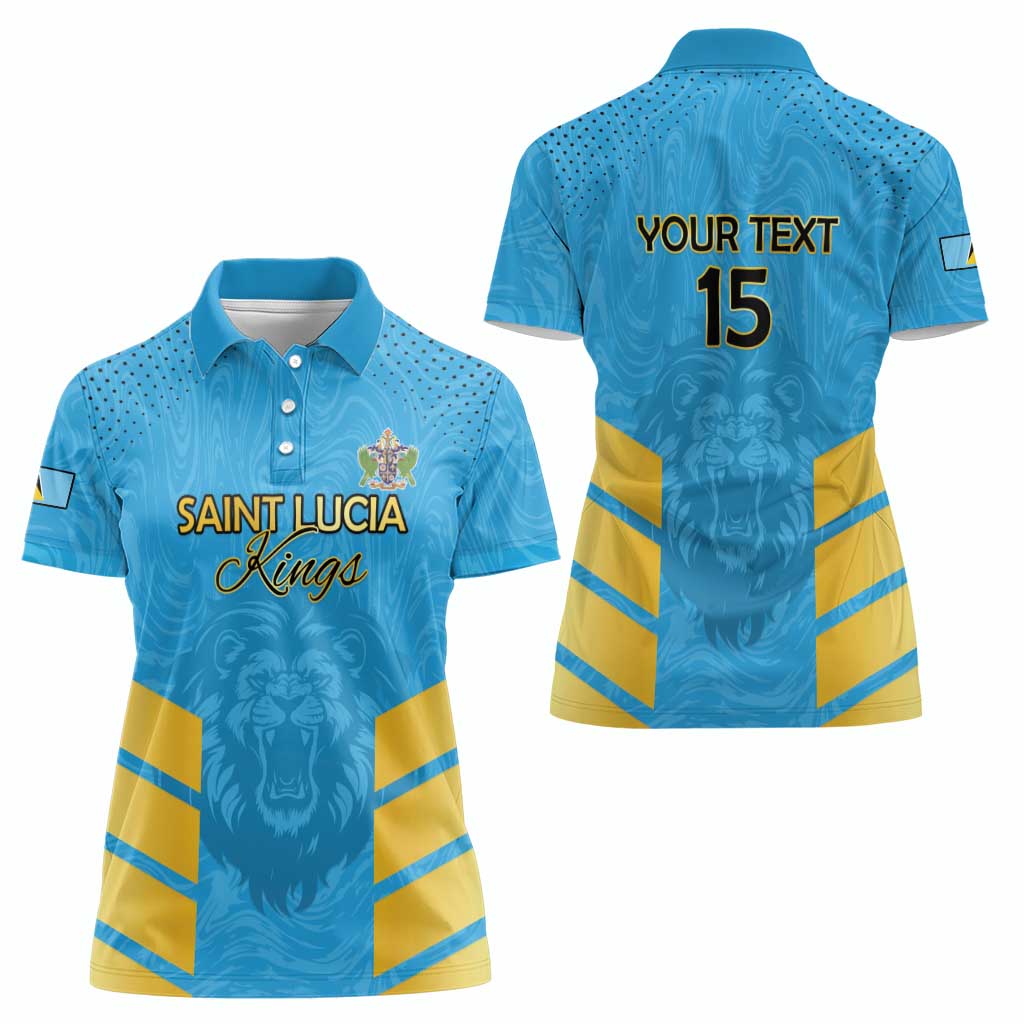 Custom Saint Lucia Cricket Women Polo Shirt Go Beinspired