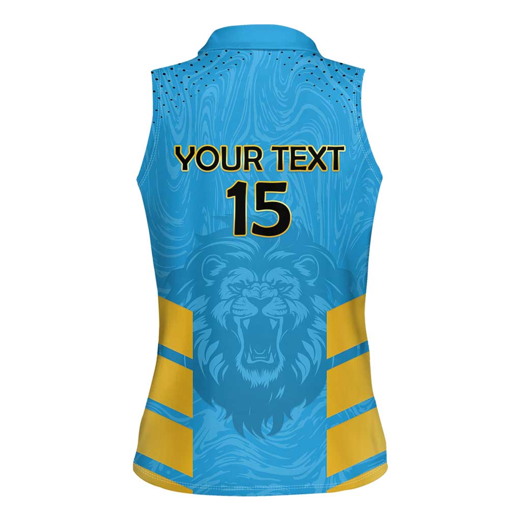 Custom Saint Lucia Cricket Women Sleeveless Polo Shirt Go Beinspired