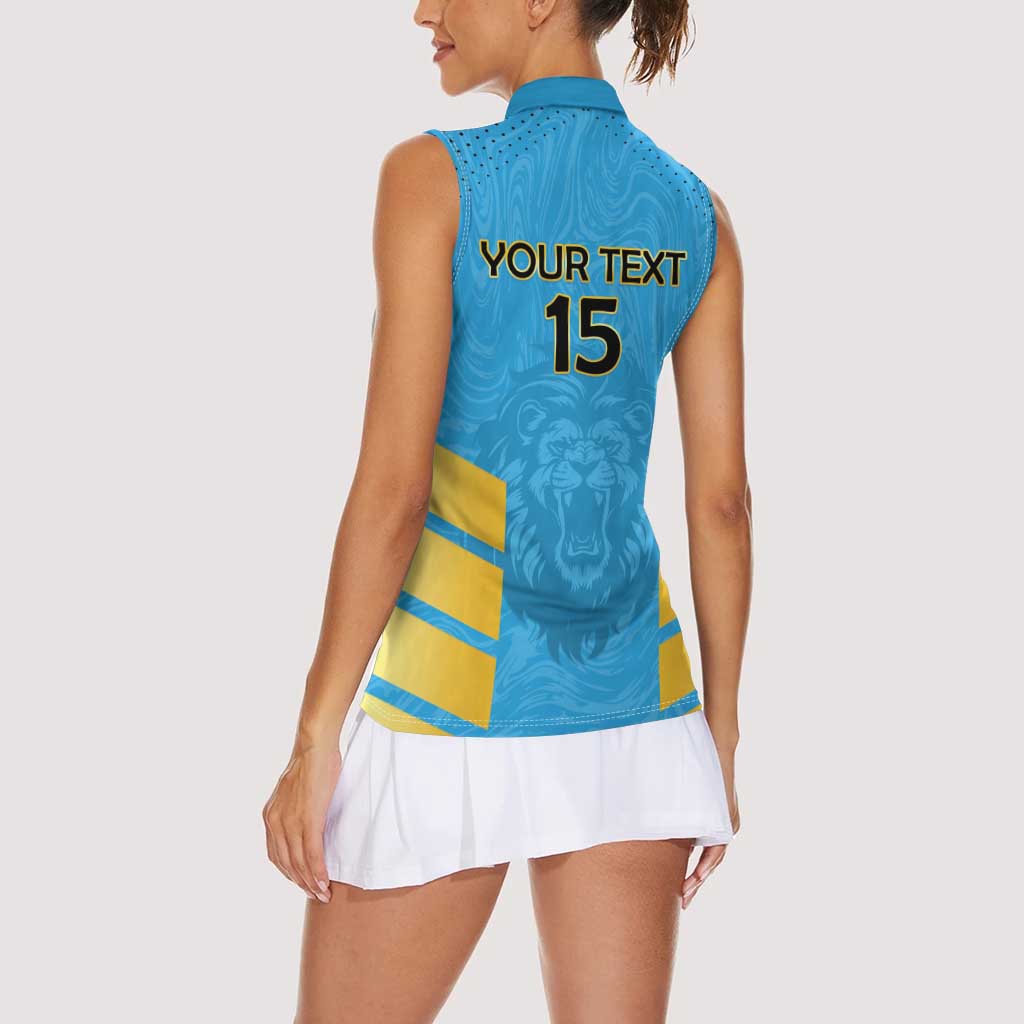Custom Saint Lucia Cricket Women Sleeveless Polo Shirt Go Beinspired