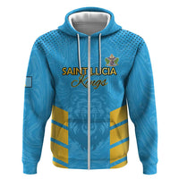 Custom Saint Lucia Cricket Zip Hoodie Go Beinspired