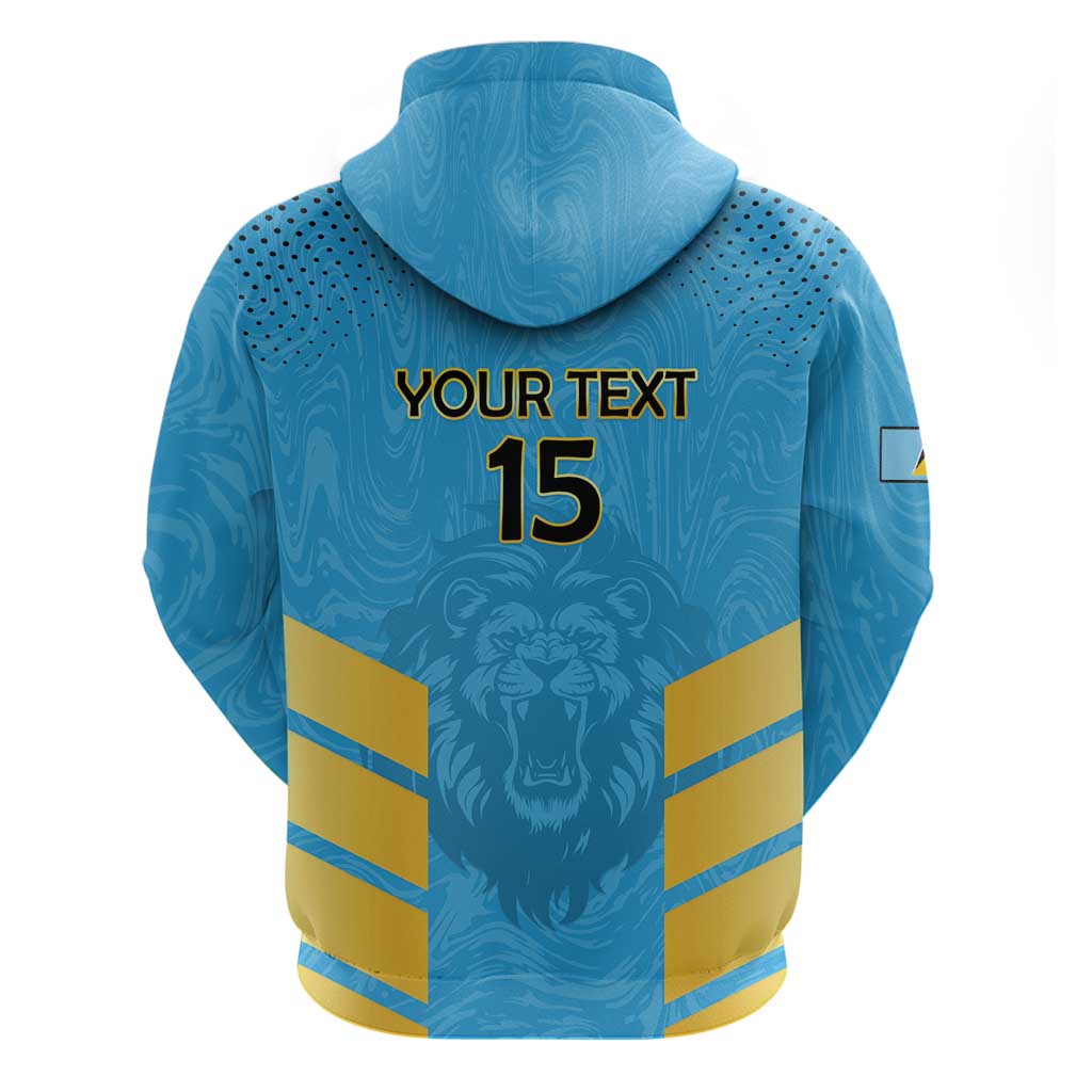 Custom Saint Lucia Cricket Zip Hoodie Go Beinspired