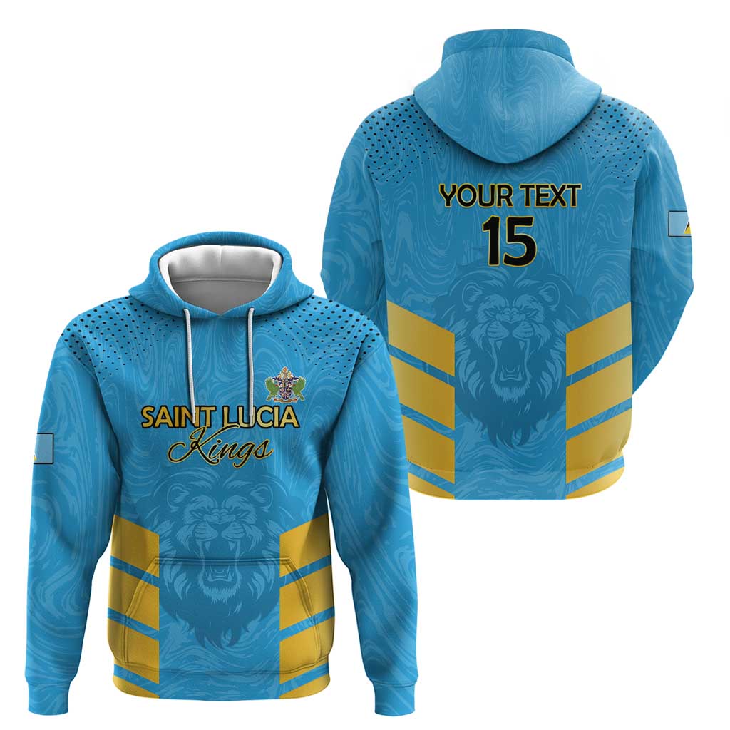 Custom Saint Lucia Cricket Zip Hoodie Go Beinspired