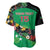Custom St Kitts and Nevis Cricket Baseball Jersey Tropical Flowers Jersey