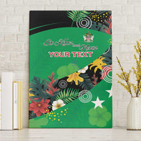 Custom St Kitts and Nevis Cricket Canvas Wall Art Tropical Flowers Jersey